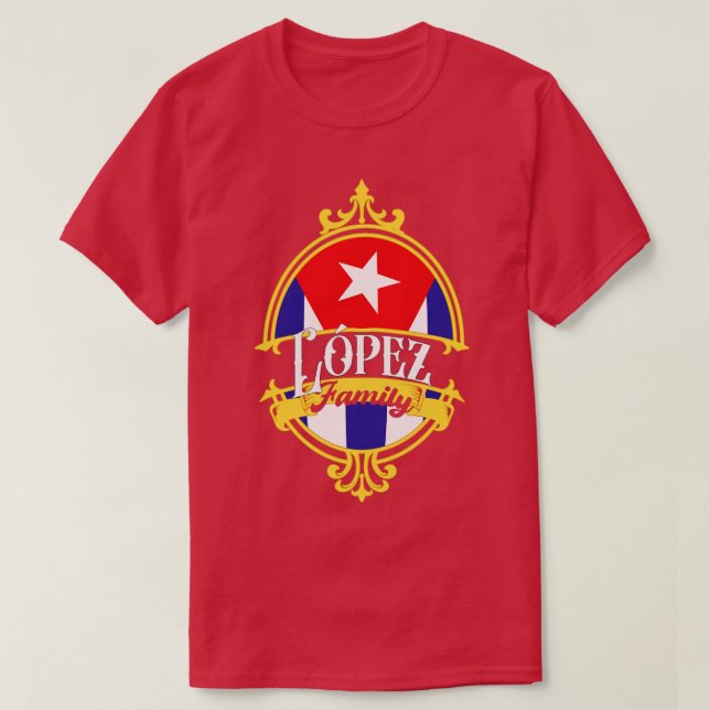 T-shirt Drapeau Lopez Family Cuba (Design devant)