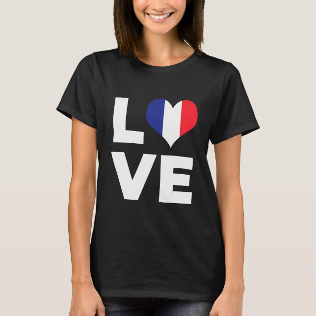 T-shirt Drapeau Love France (Devant)