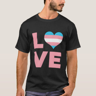 T-shirt Drapeau Love He Transgender