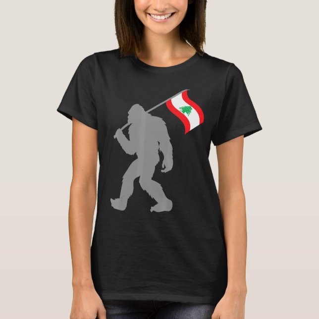 T-shirt Drapeau Lubnan Ou Libanais Sur Le Drapeau Liban (Devant)