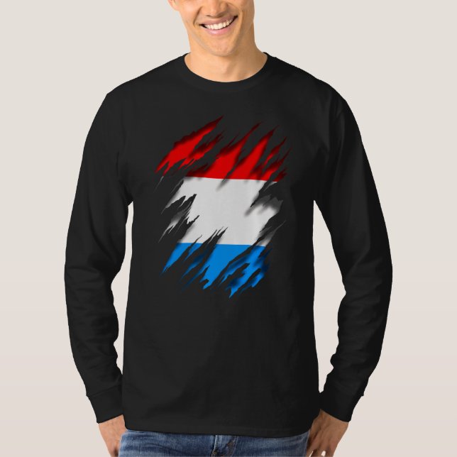 T-shirt Drapeau Luxembourg (Devant)