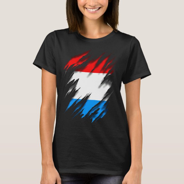 T-shirt Drapeau Luxembourg (Devant)