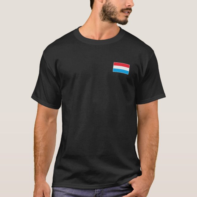 T-shirt Drapeau Luxembourg avec Luxembourg National Vintag (Devant)