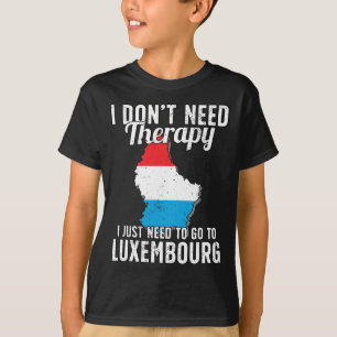 T-shirt Drapeau Luxembourg I Vacances Luxembourg