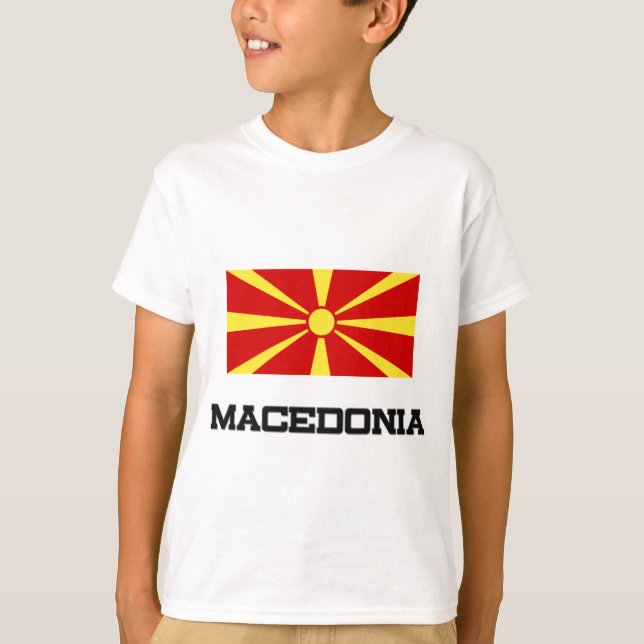 T-shirt Drapeau Macédoine (Devant)
