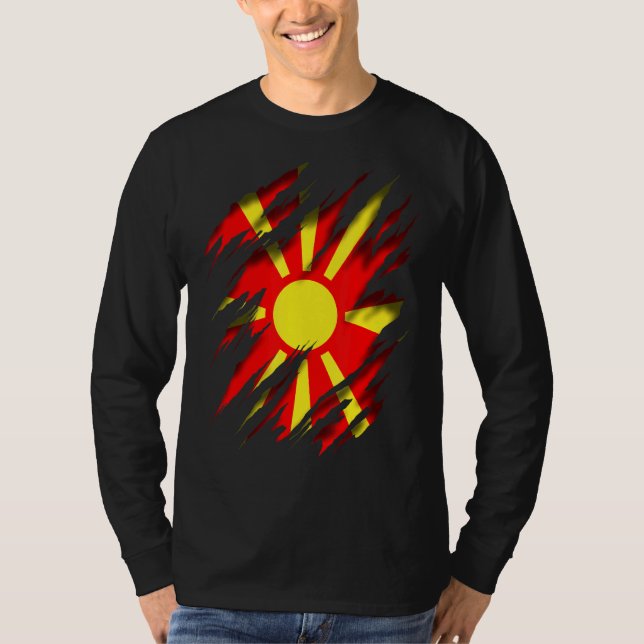 T-shirt Drapeau macédonien Nord de la Macédoine (Devant)
