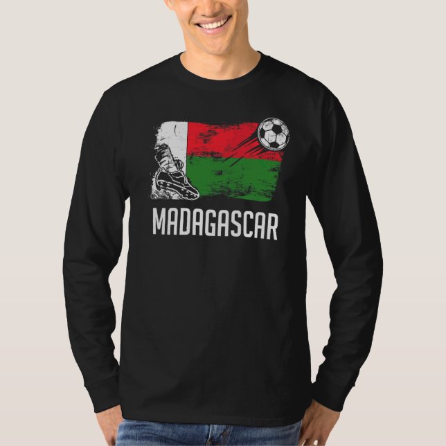 T-shirt Drapeau Madagascar Jersey Équipe de football malga (Devant)