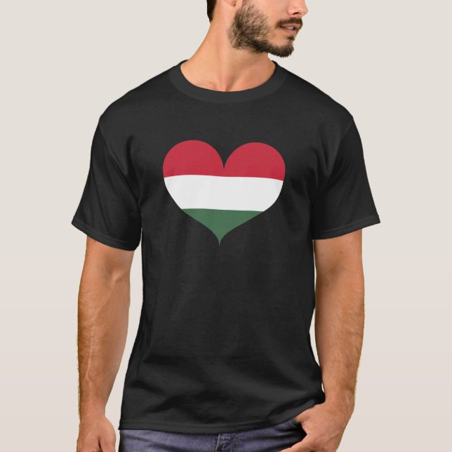 T-shirt Drapeau Magyarország - Hongrie (Devant)
