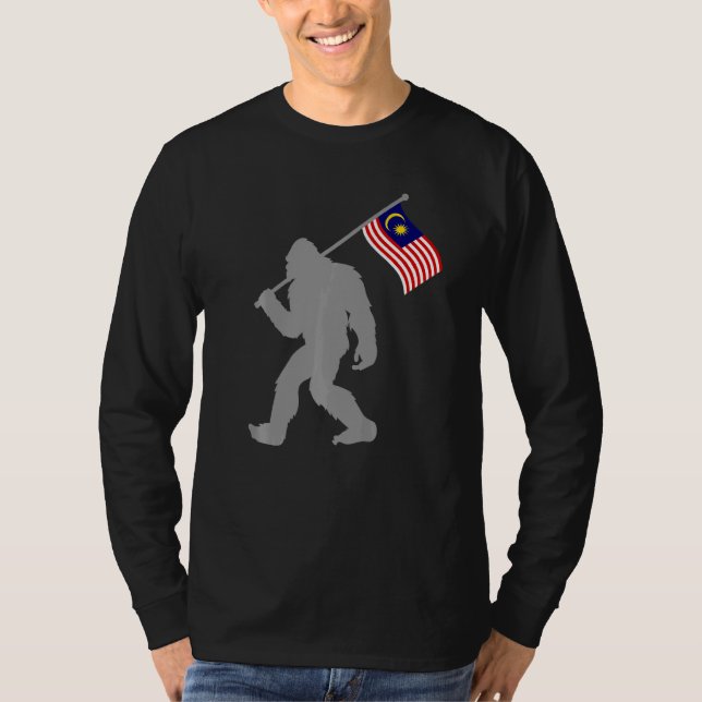 T-shirt Drapeau Malaisien Sur Drapeau Malaisien (Devant)