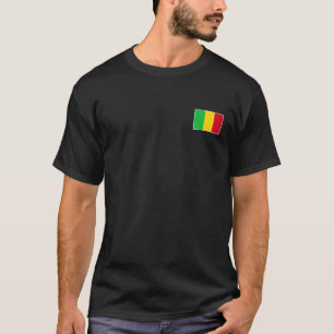 T-shirt Drapeau Mali Aux Couleurs Nationales Maliennes Vin