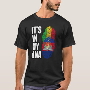 T-shirt Drapeau Malien Et Cambodgien Du Patrimoine De L'AD