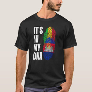 T-shirt Drapeau Malien Et Cambodgien Du Patrimoine De L'AD