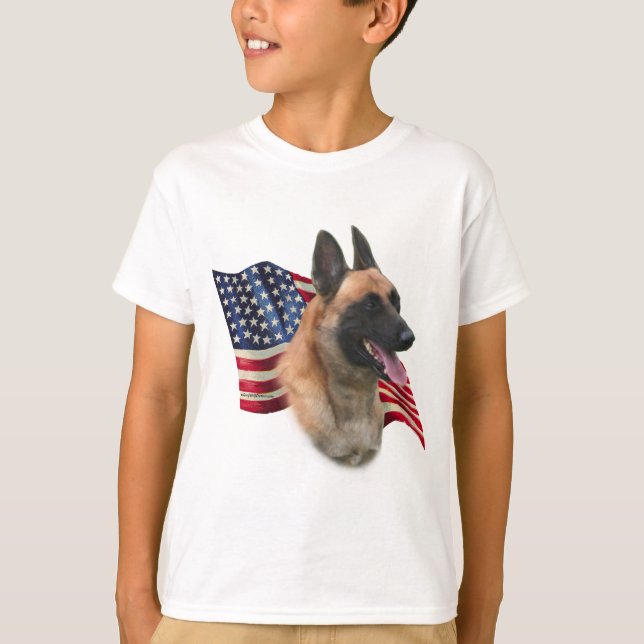 T-shirt Drapeau malinois belge (Devant)