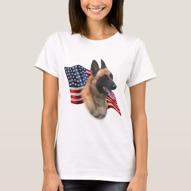 T-shirt Drapeau malinois belge (Devant)