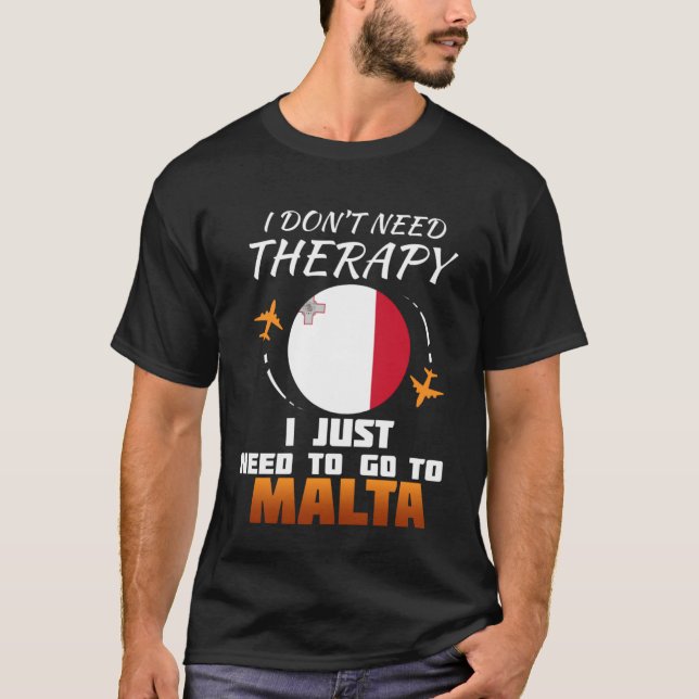 T-shirt Drapeau maltais I Malte Vacances (Devant)