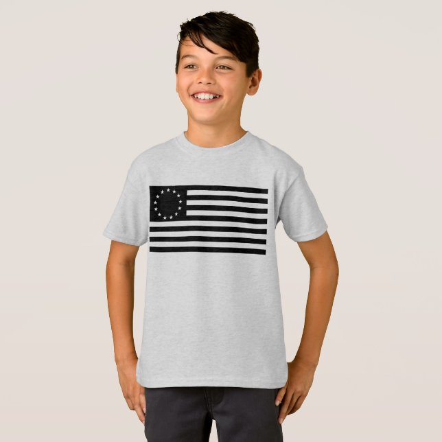T-shirt Drapeau Manga, Betsy Ross ou Drapeau Cercle Améric (Devant entier)