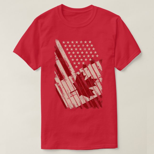 T-shirt Drapeau Maple Leaf Canada (Design devant)