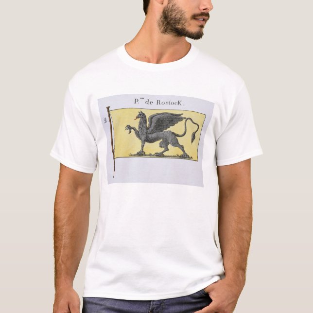 T-shirt Drapeau maritime avec l'emblème de griffon (Devant)