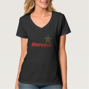 T-shirt Drapeau Maroc Vintage Hommes Femmes Enfants MAROC