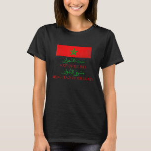 T-shirt Drapeau Maroc Vintage Style Retro National Maroc