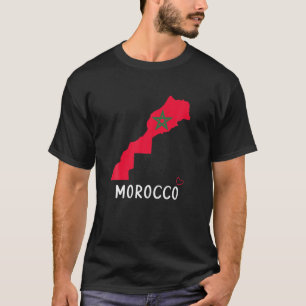 T-shirt Drapeau Marocain Américain Maroc Soccer Supp