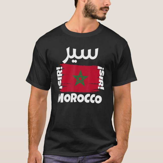T-shirt Drapeau marocain amusant du Maroc, Drapeaux maroca (Devant)