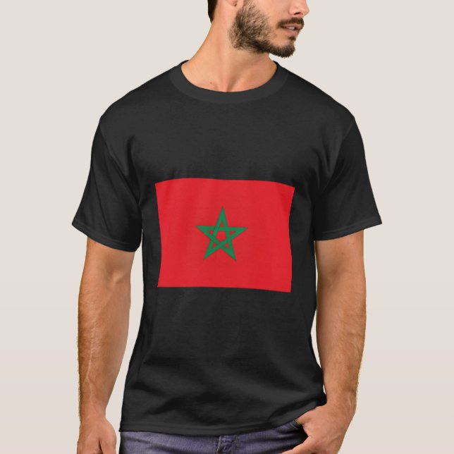 T-shirt Drapeau marocain moderne (Devant)