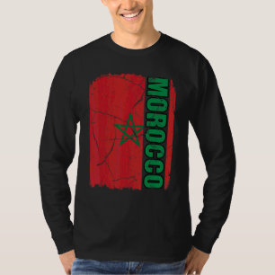 T-shirt Drapeau marocain vintage Fierté du Maroc Racines P