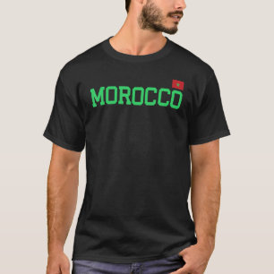 T-shirt Drapeau Marocain Vintage Fierté Du Maroc Racines P