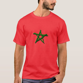 T-shirt Drapeau marocaine avec des brosses