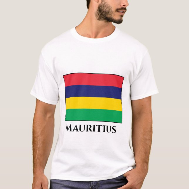 T-shirt Drapeau Maurice (Devant)