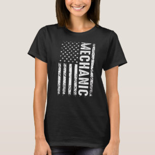 T-shirt Drapeau Mécanique Mécanique Patriotique Mécanique