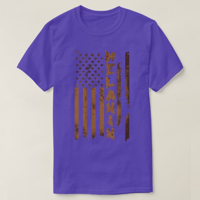 T-shirt Drapeau Melanin (Design devant)