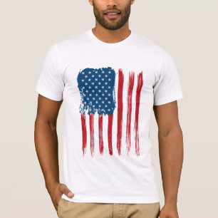 T-shirt Drapeau Mens Bella Canvas T-Shirt-USA