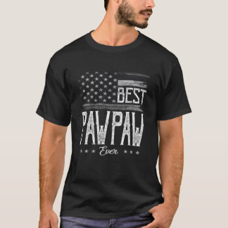 T-shirt Drapeau Mens Meilleur Pawpaw Jamais Américain Gran