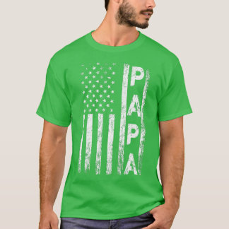 T-shirt Drapeau Mens Papa Vintage American Fête des pères