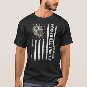T-shirt Drapeau Mens Retro Amérique Vintage Football Oncle