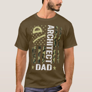 T-shirt Drapeau Mens USA Camoue Architecte Papa Patriotiqu