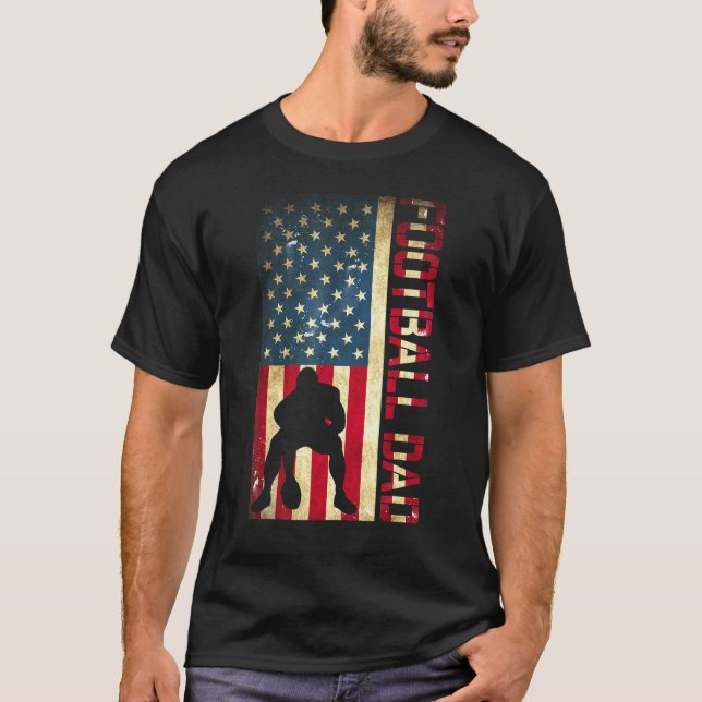 T-shirt Drapeau Mens Usa Football Papa - Pittsburgh Linema (Devant)