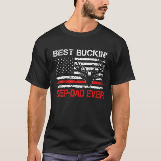 T-shirt Drapeau Mens USA Meilleur Boukine Étape Papa Ever