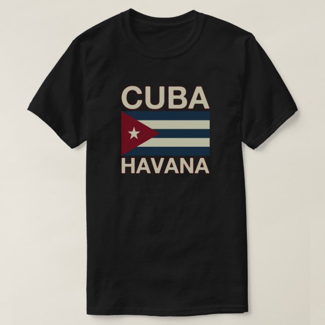 T-shirt Drapeau merveilleux du Cuba La Havane (Design devant)