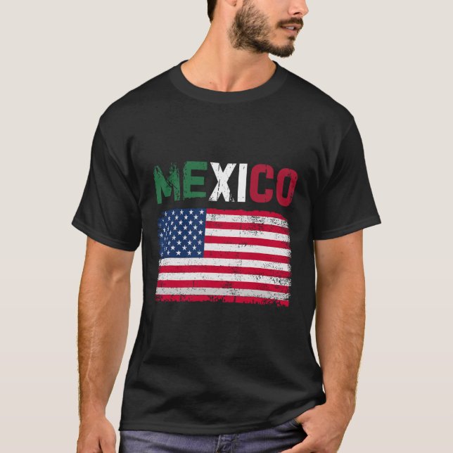 T-shirt Drapeau mexicain américain Drapeau mexicain (Devant)