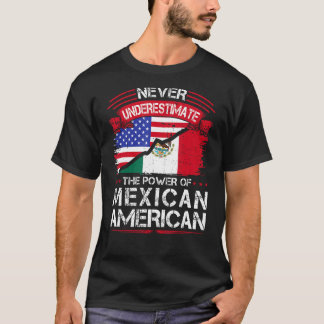 T-shirt Drapeau mexicain américain mexicain