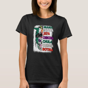 T-shirt Drapeau mexicain Crâne à sucre Mama Jefa Mexico Di