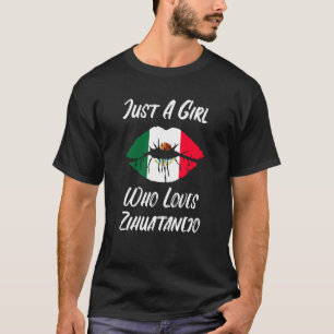 T-shirt Drapeau mexicain des lèvres et de la bouche Zihuat