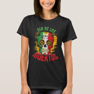 T-shirt Drapeau mexicain Dia De Los Muertos Cool crâne mex