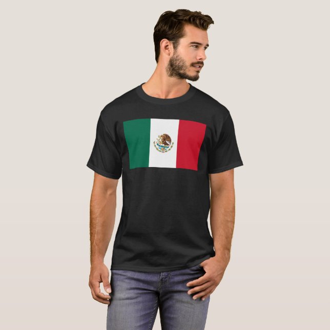 T-shirt Drapeau Mexicain - Drapeau du Mexique (Devant entier)