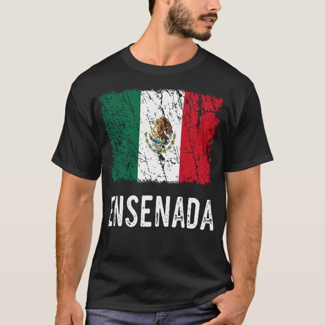 T-shirt Drapeau mexicain Ensenada Mexican Pride (Devant)