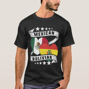 T-shirt Drapeau Mexicain Et Bolivien