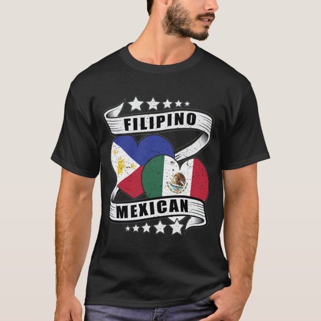 T-shirt Drapeau Mexicain Et Philippin (Devant)